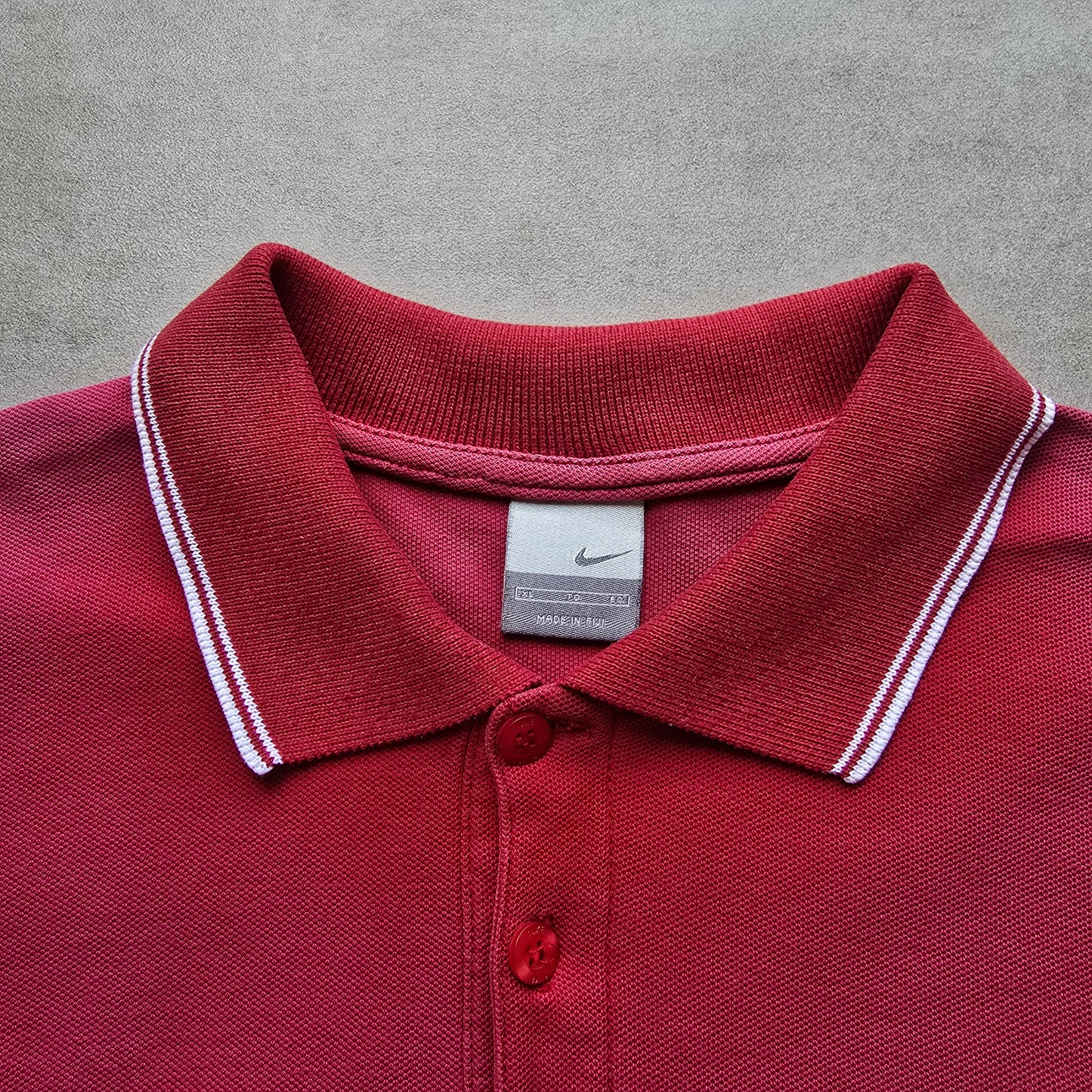 Vintage 2000's Nike Mini Swoosh Long Sleeve Polo Shirt - M/L