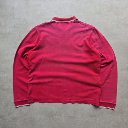 Vintage 2000's Nike Mini Swoosh Long Sleeve Polo Shirt - M/L