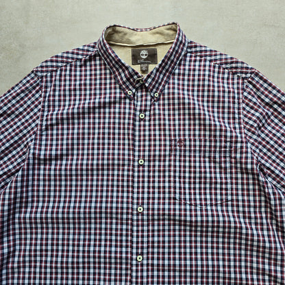 Vintage 2000's Timberland Plaid Short Sleeve Button Up Shirt - XXL