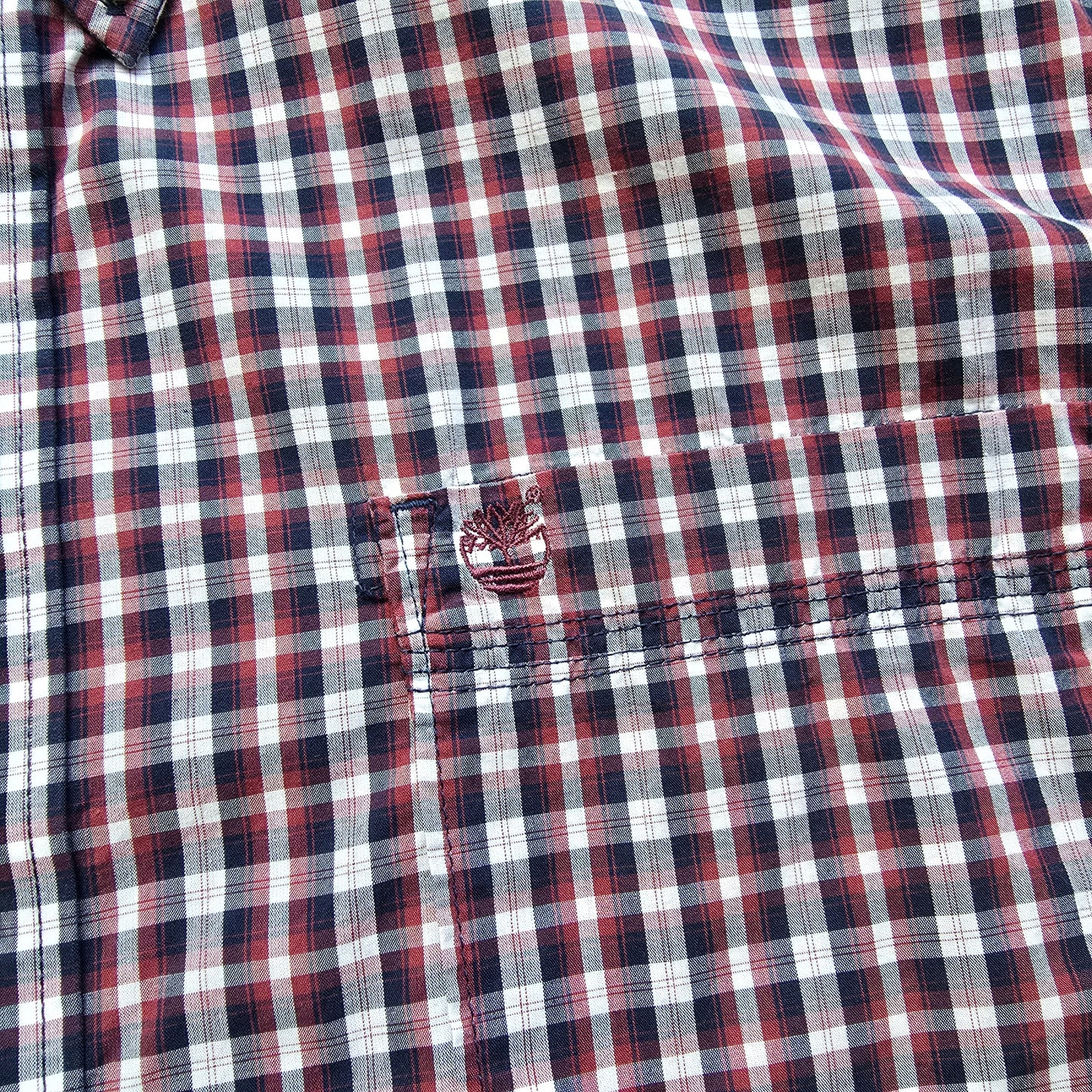 Vintage 2000's Timberland Plaid Short Sleeve Button Up Shirt - XXL