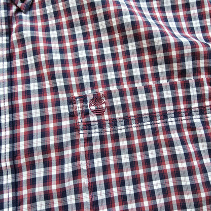 Vintage 2000's Timberland Plaid Short Sleeve Button Up Shirt - XXL