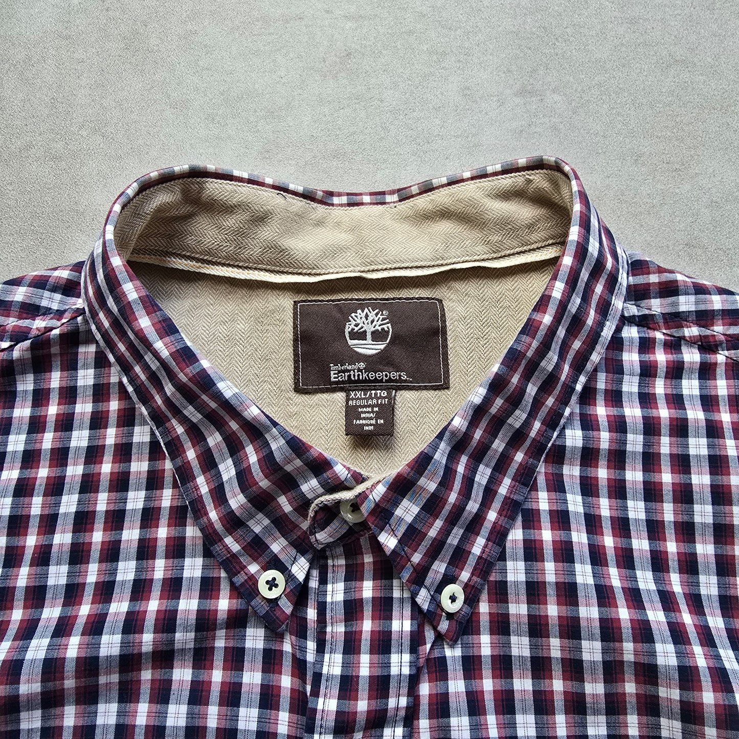 Vintage 2000's Timberland Plaid Short Sleeve Button Up Shirt - XXL