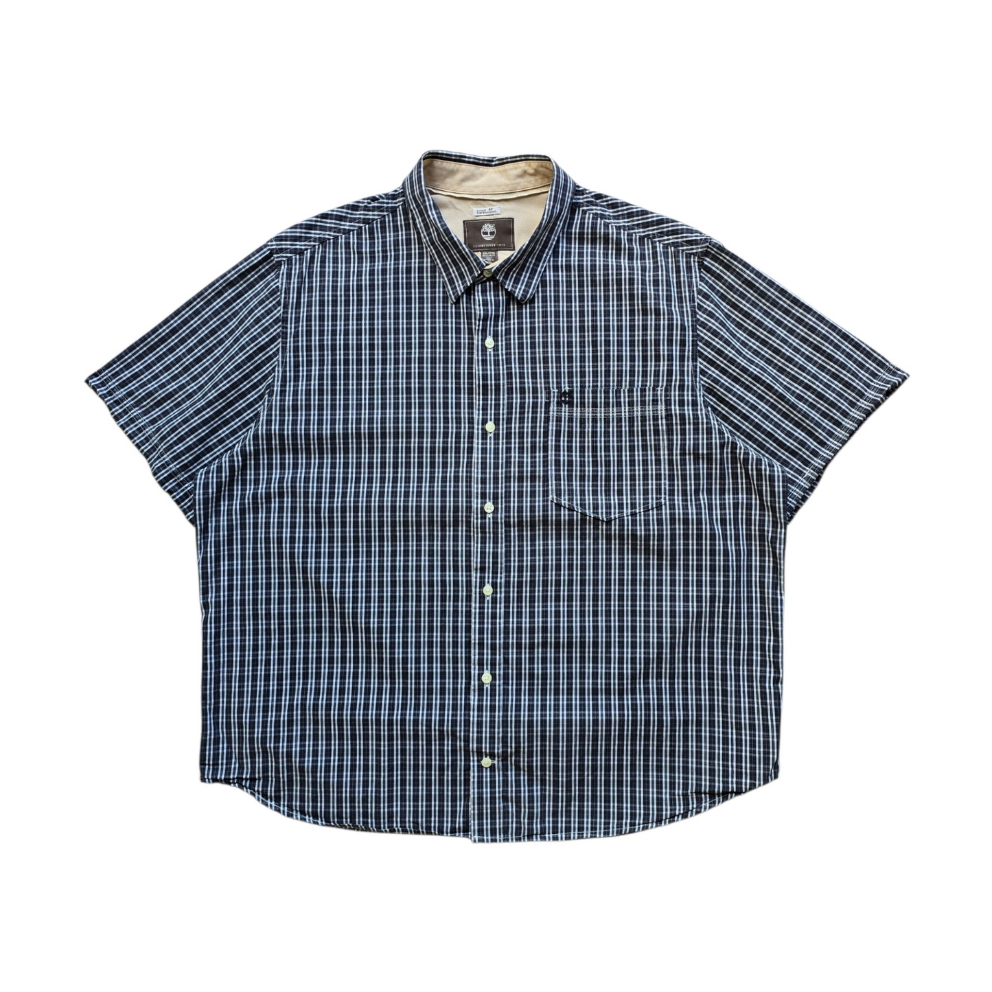 Vintage 2000's Timberland Plaid Short Sleeve Button Up Shirt - XXL