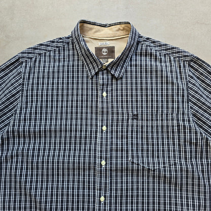 Vintage 2000's Timberland Plaid Short Sleeve Button Up Shirt - XXL