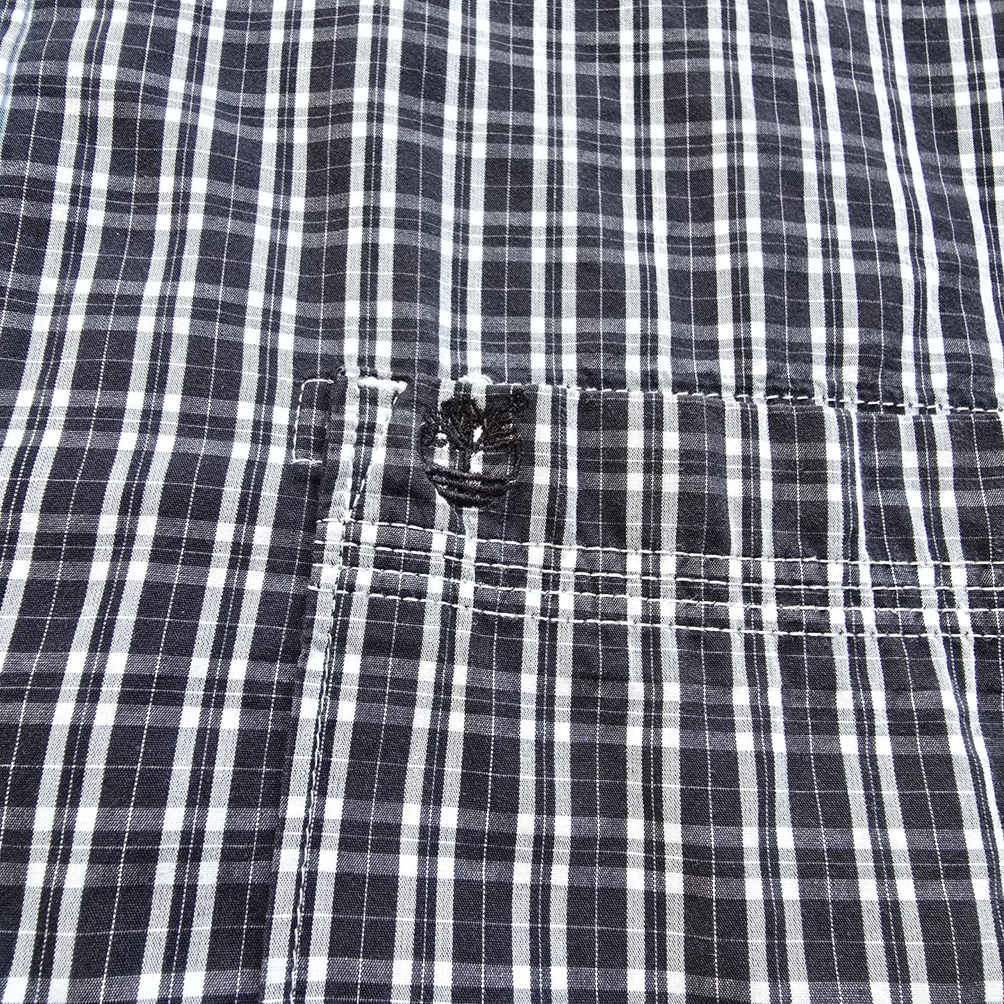 Vintage 2000's Timberland Plaid Short Sleeve Button Up Shirt - XXL