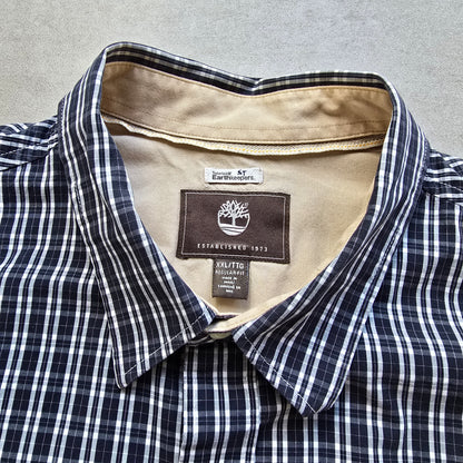 Vintage 2000's Timberland Plaid Short Sleeve Button Up Shirt - XXL