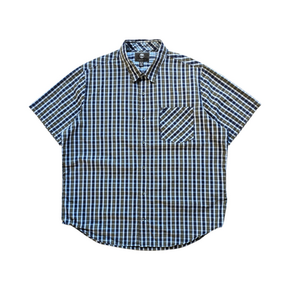 Vintage 2000's Timberland Plaid Short Sleeve Button Up Shirt - XXL