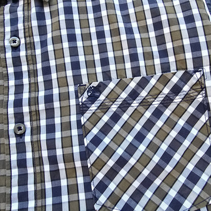 Vintage 2000's Timberland Plaid Short Sleeve Button Up Shirt - XXL