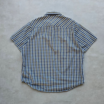 Vintage 2000's Timberland Plaid Short Sleeve Button Up Shirt - XXL