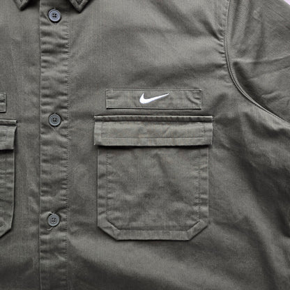 Nike Mini Swoosh Military Short Sleeve Button Up Shirt - M/L