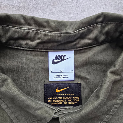 Nike Mini Swoosh Military Short Sleeve Button Up Shirt - M/L