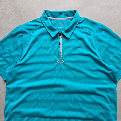 Oakley Striped Embroidered Centre Logo Polo Shirt - L
