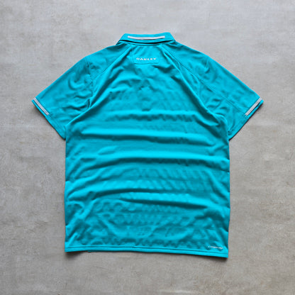 Oakley Striped Embroidered Centre Logo Polo Shirt - L