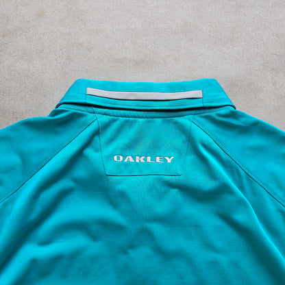 Oakley Striped Embroidered Centre Logo Polo Shirt - L