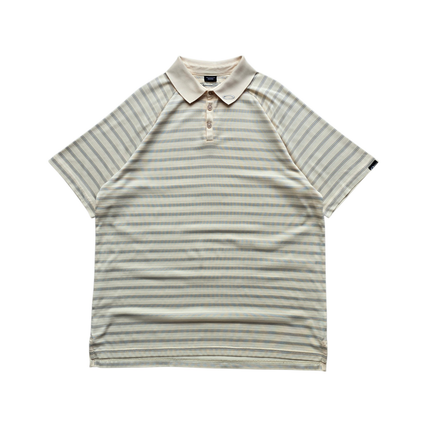 Vintage 2000's Oakley Embroidered Logo Striped Polo Shirt - XL