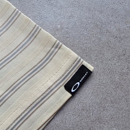 Vintage 2000's Oakley Embroidered Logo Striped Polo Shirt - XL