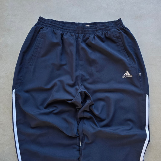 Vintage 2000's Adidas 3 Stripe Ankle Zip Navy Track Pants - L/XL