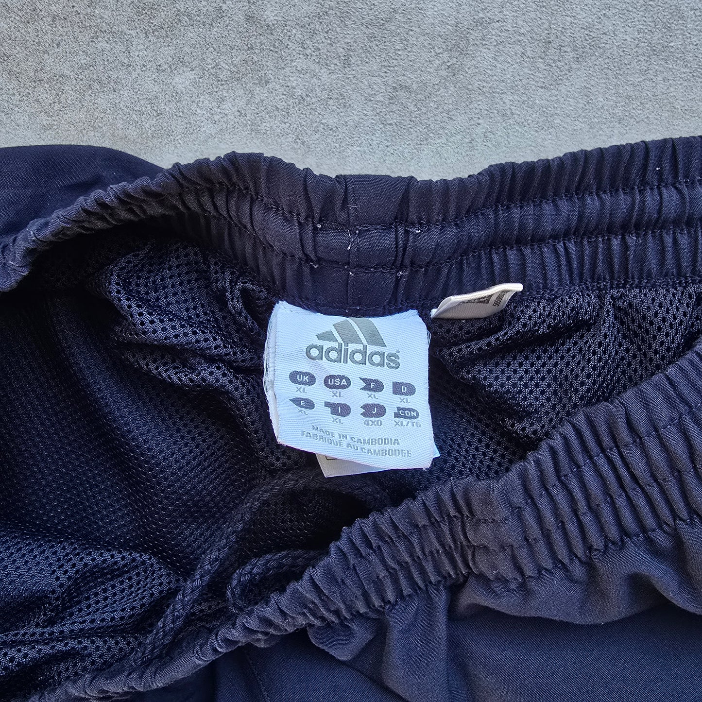 Vintage 2000's Adidas 3 Stripe Ankle Zip Navy Track Pants - L/XL