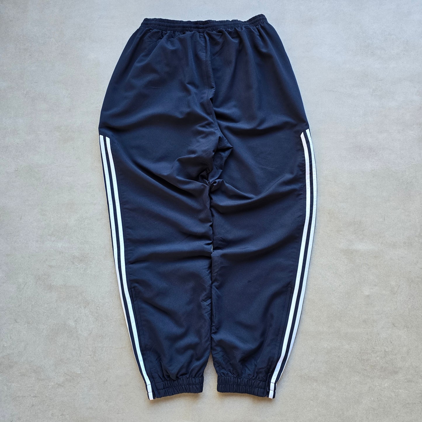 Vintage 2000's Adidas 3 Stripe Ankle Zip Navy Track Pants - L/XL
