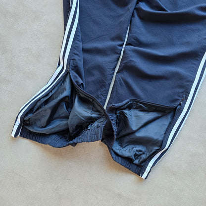 Vintage 2000's Adidas 3 Stripe Ankle Zip Navy Track Pants - L/XL