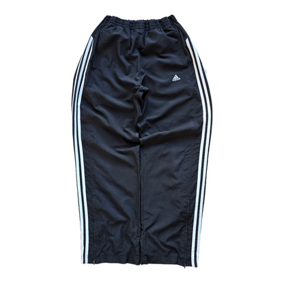 Vintage 2000's Adidas 3 Stripe Ankle Zip Black Track Pants - WMNS M