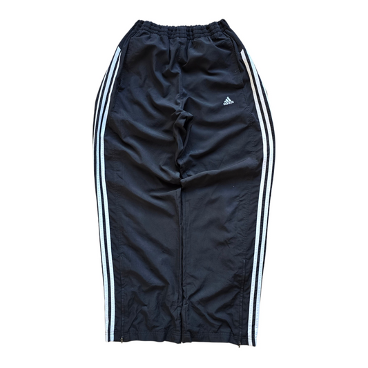 Vintage 2000's Adidas 3 Stripe Ankle Zip Black Track Pants - WMNS M