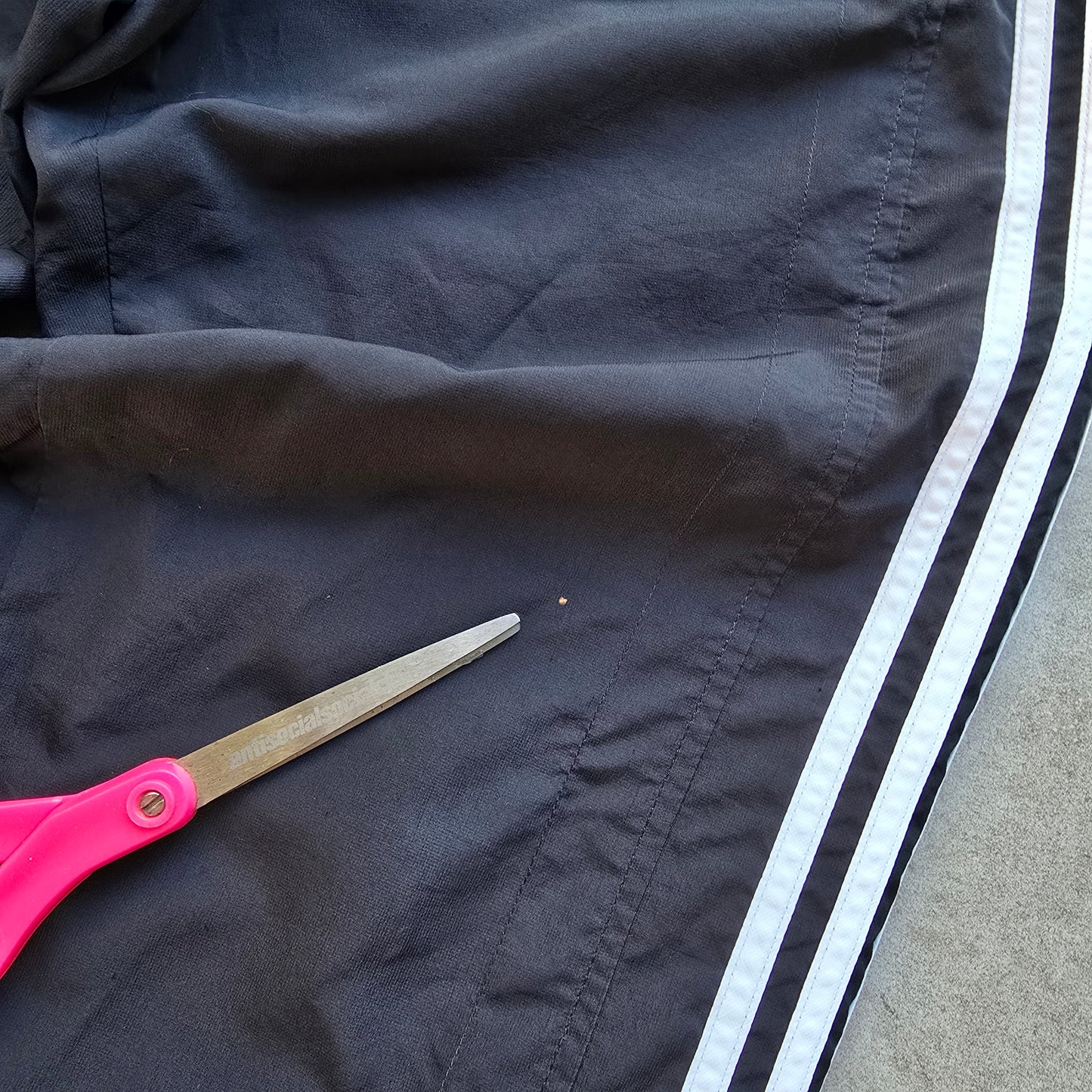Vintage 2000's Adidas 3 Stripe Ankle Zip Black Track Pants - WMNS M