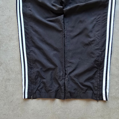 Vintage 2000's Adidas 3 Stripe Ankle Zip Black Track Pants - WMNS M