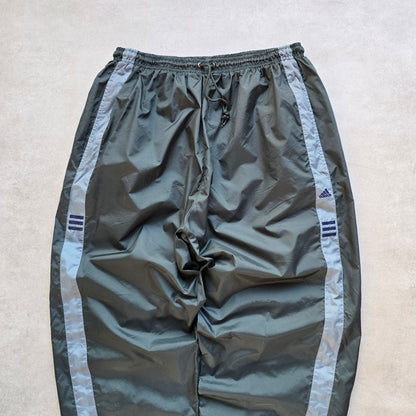 Vintage 2000's Adidas Ankle Zip Dark Green Track Pants - XL/2XL