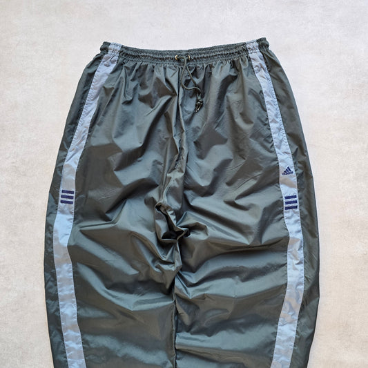 Vintage 2000's Adidas Ankle Zip Dark Green Track Pants - XL/2XL