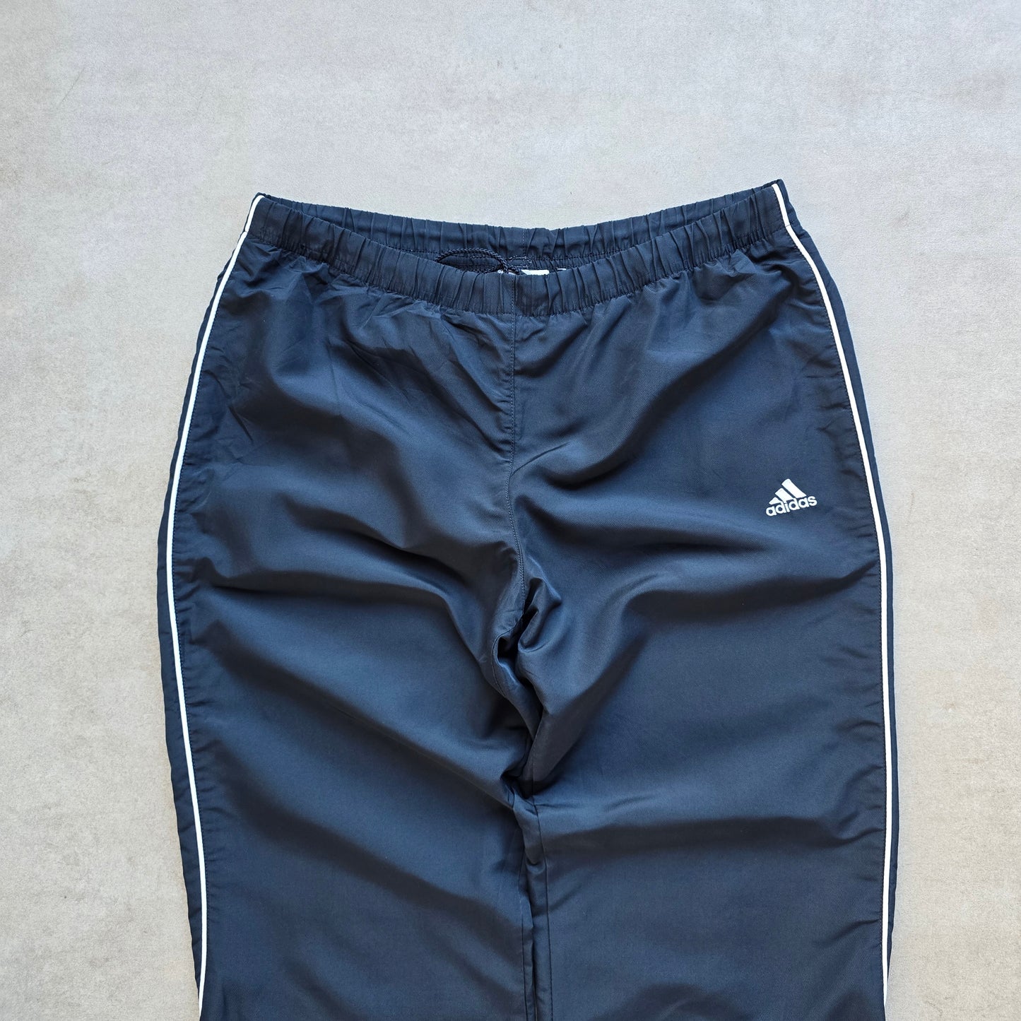 Vintage 2000's Adidas 3 Stripe Ankle Zip Navy Track Pants - WMNS M