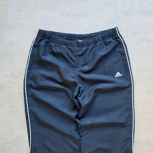 Vintage 2000's Adidas 3 Stripe Ankle Zip Navy Track Pants - WMNS M
