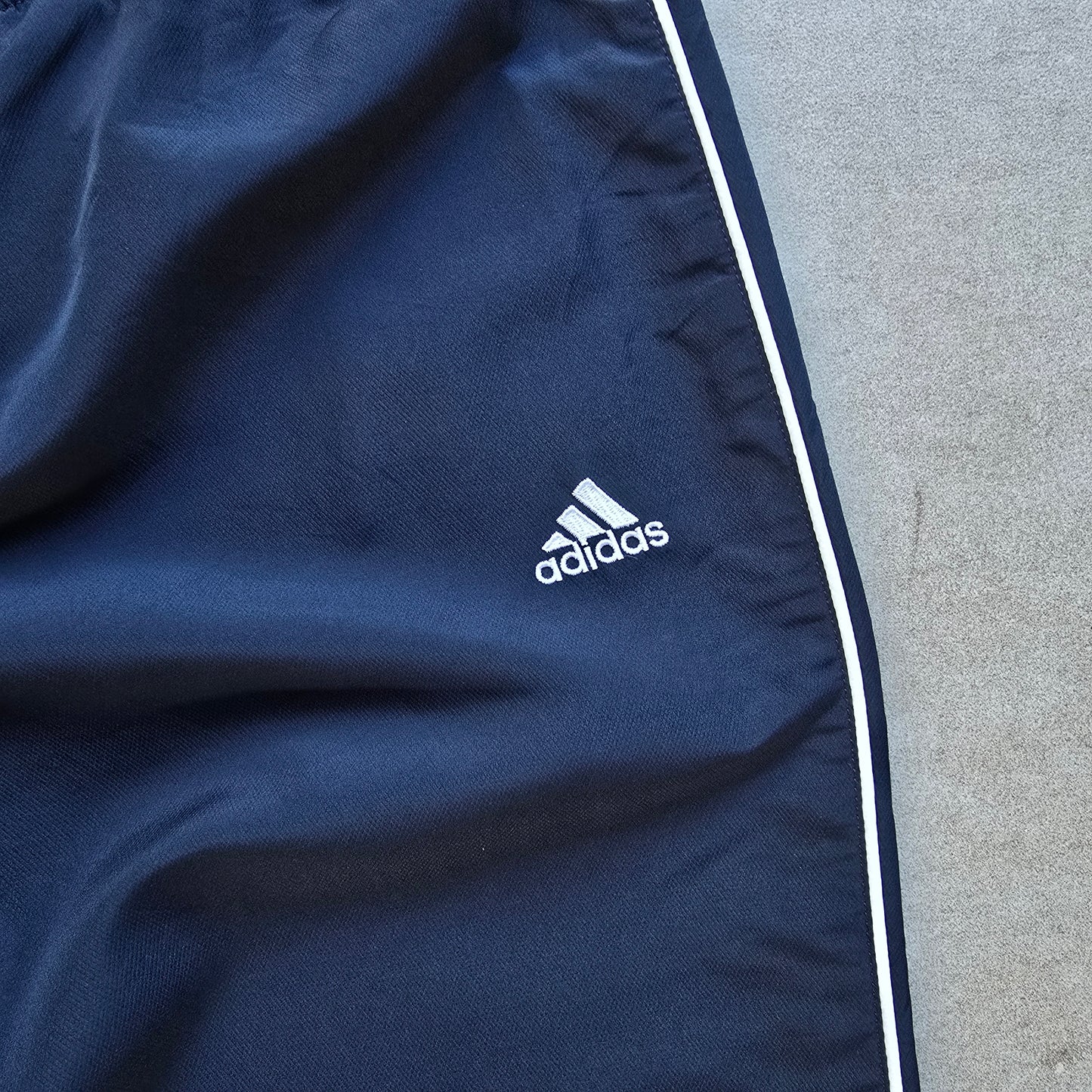 Vintage 2000's Adidas 3 Stripe Ankle Zip Navy Track Pants - WMNS M