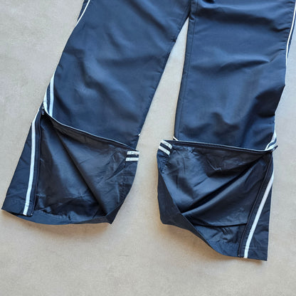 Vintage 2000's Adidas 3 Stripe Ankle Zip Navy Track Pants - WMNS M