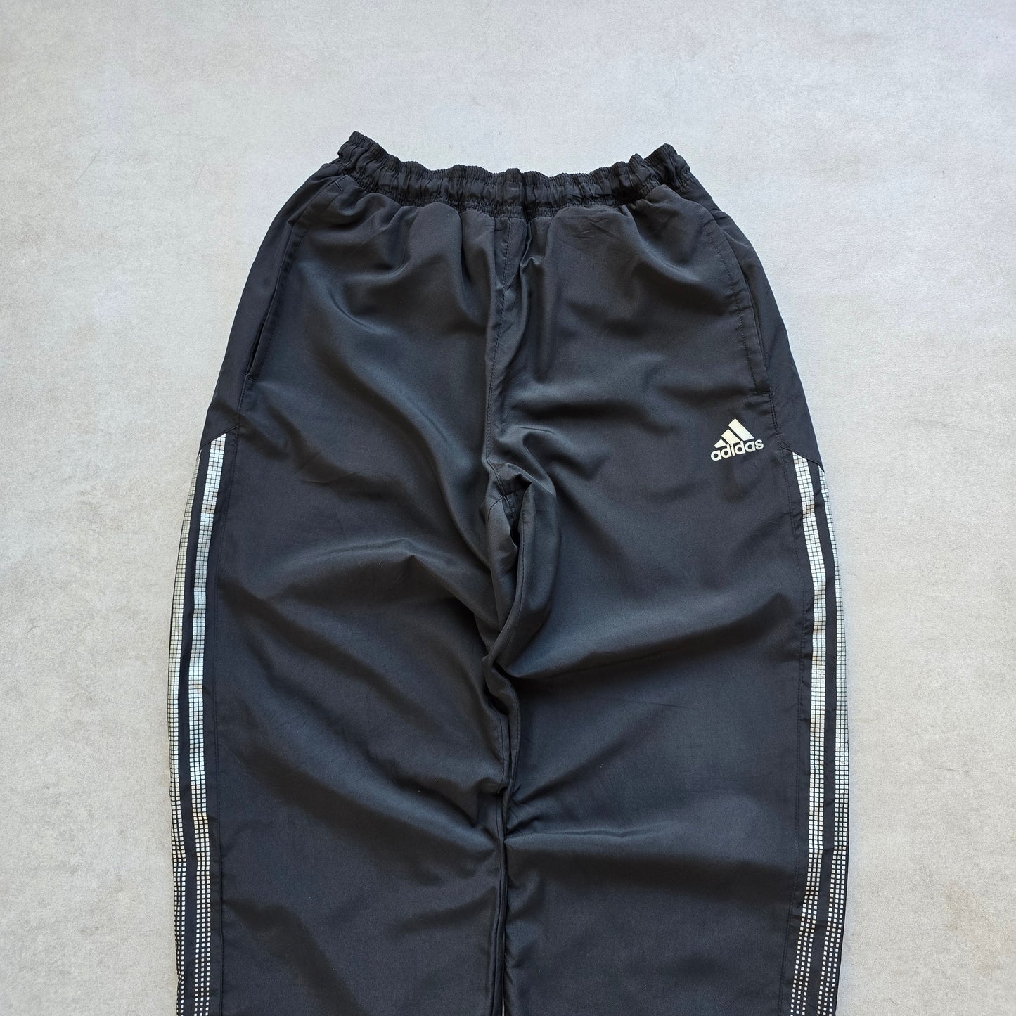 Vintage 2000's Adidas 3 Stripe Ankle Zip Black Track Pants - M