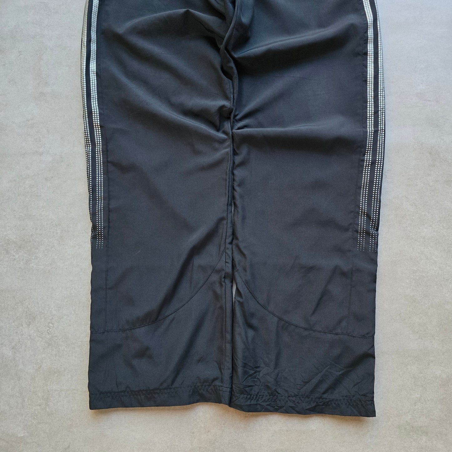 Vintage 2000's Adidas 3 Stripe Ankle Zip Black Track Pants - M
