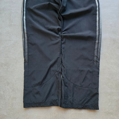 Vintage 2000's Adidas 3 Stripe Ankle Zip Black Track Pants - M