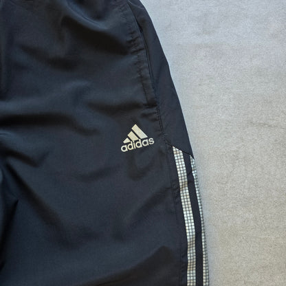Vintage 2000's Adidas 3 Stripe Ankle Zip Black Track Pants - M
