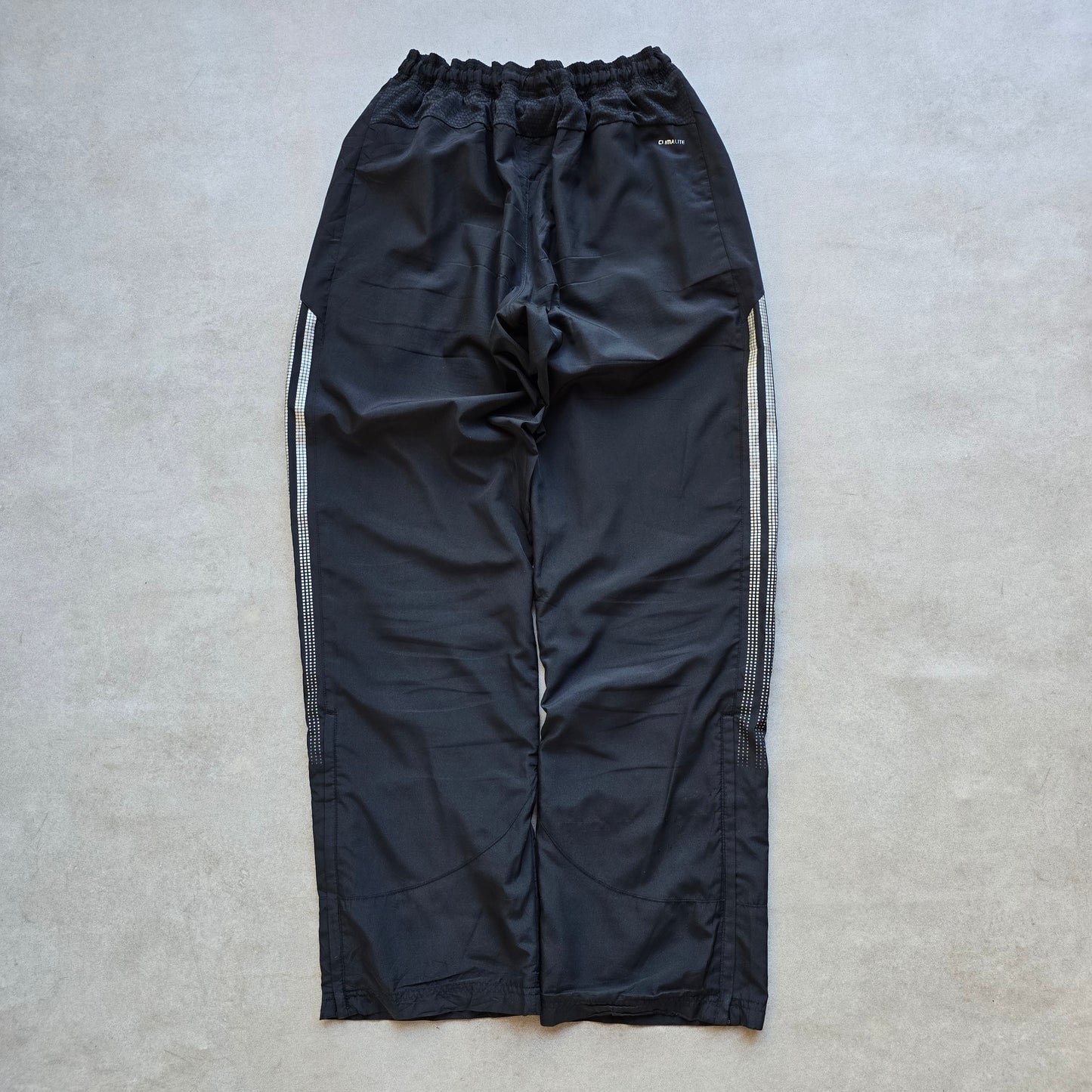 Vintage 2000's Adidas 3 Stripe Ankle Zip Black Track Pants - M
