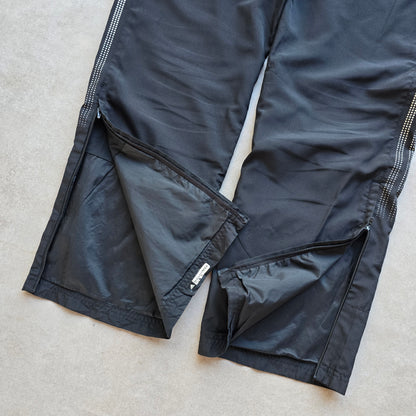 Vintage 2000's Adidas 3 Stripe Ankle Zip Black Track Pants - M