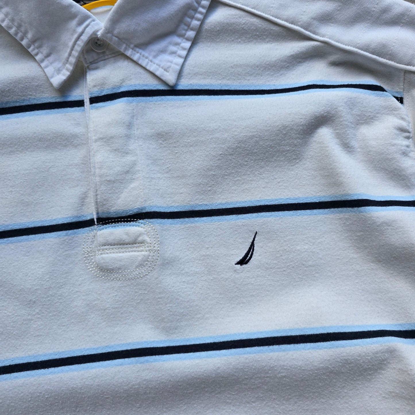 Nautica Long Sleeve Striped Polo Rugby Shirt - XXL