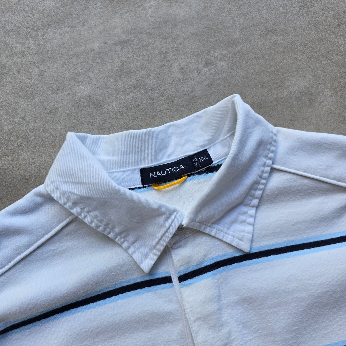 Nautica Long Sleeve Striped Polo Rugby Shirt - XXL