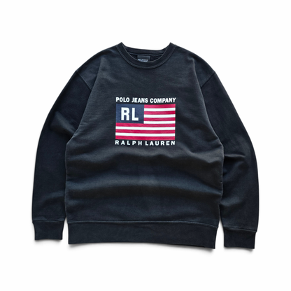 Vintage Ralph Lauren Polo Jeans Co Flag Sweatshirt - S