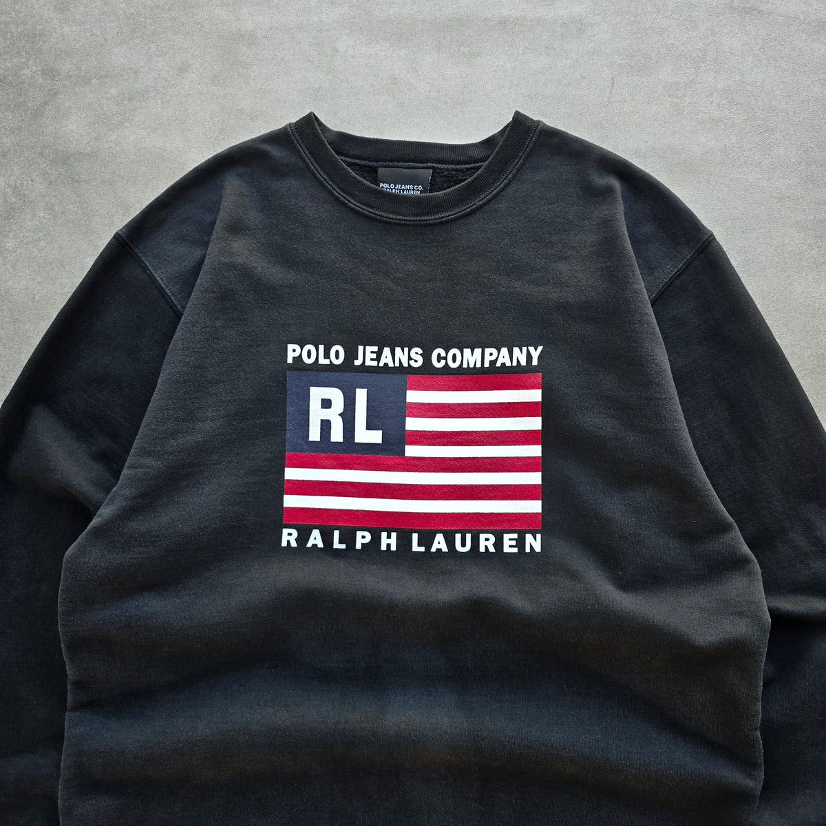Vintage Ralph Lauren Polo Jeans Co Flag Sweatshirt - S
