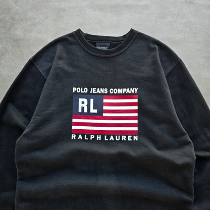 Vintage Ralph Lauren Polo Jeans Co Flag Sweatshirt - S