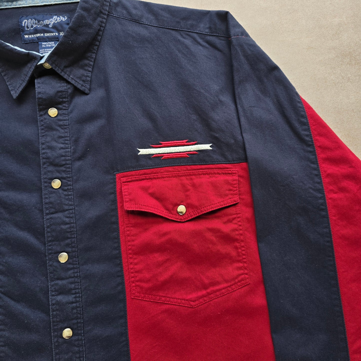 Vintage Wrangler Pearl Snap Western Shirt - XL