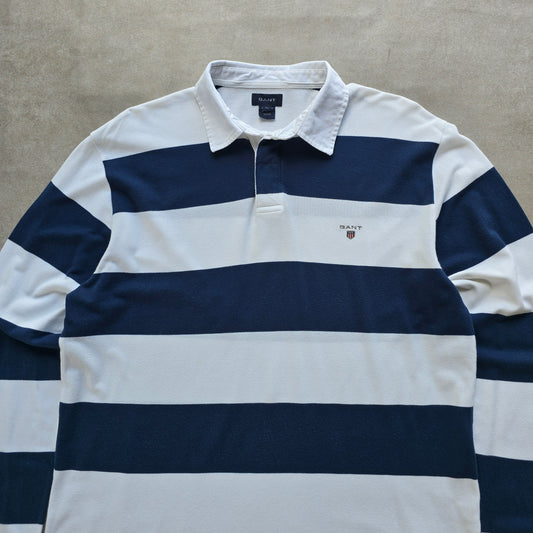 Gant Striped Long Sleeve Polo Shirt - XL