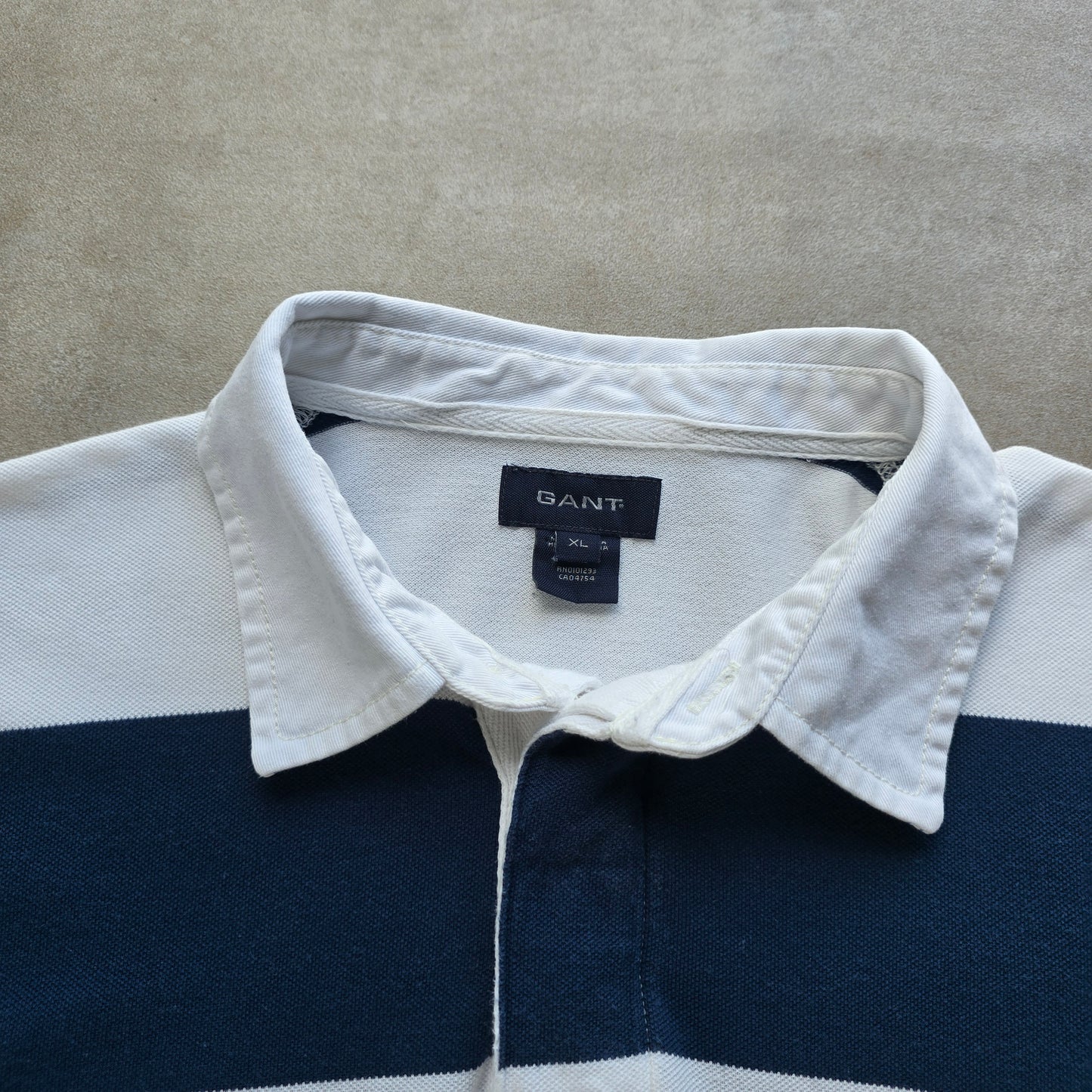 Gant Striped Long Sleeve Polo Shirt - XL