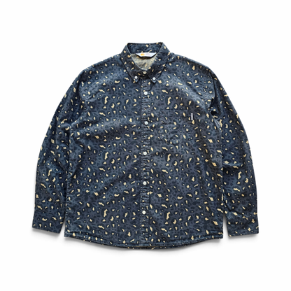 Carhartt WIP Rocha Leopard Print Long Sleeve Button Up Shirt - S
