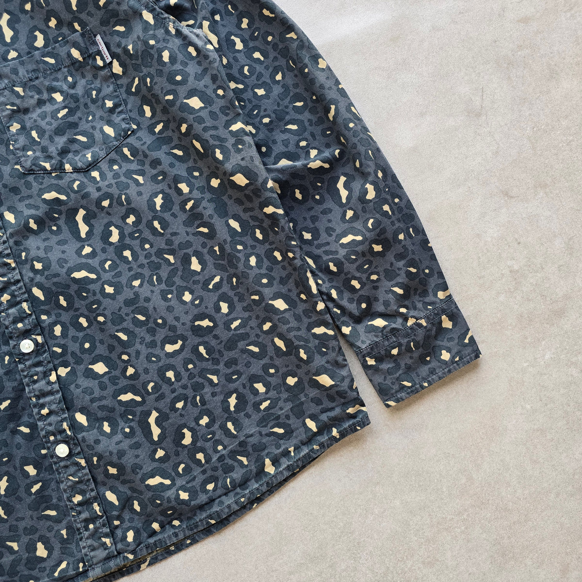 Carhartt WIP Rocha Leopard Print Long Sleeve Button Up Shirt - S